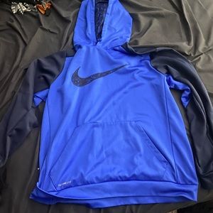 Blue Nike hooded sweatshirt